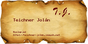 Teichner Jolán névjegykártya